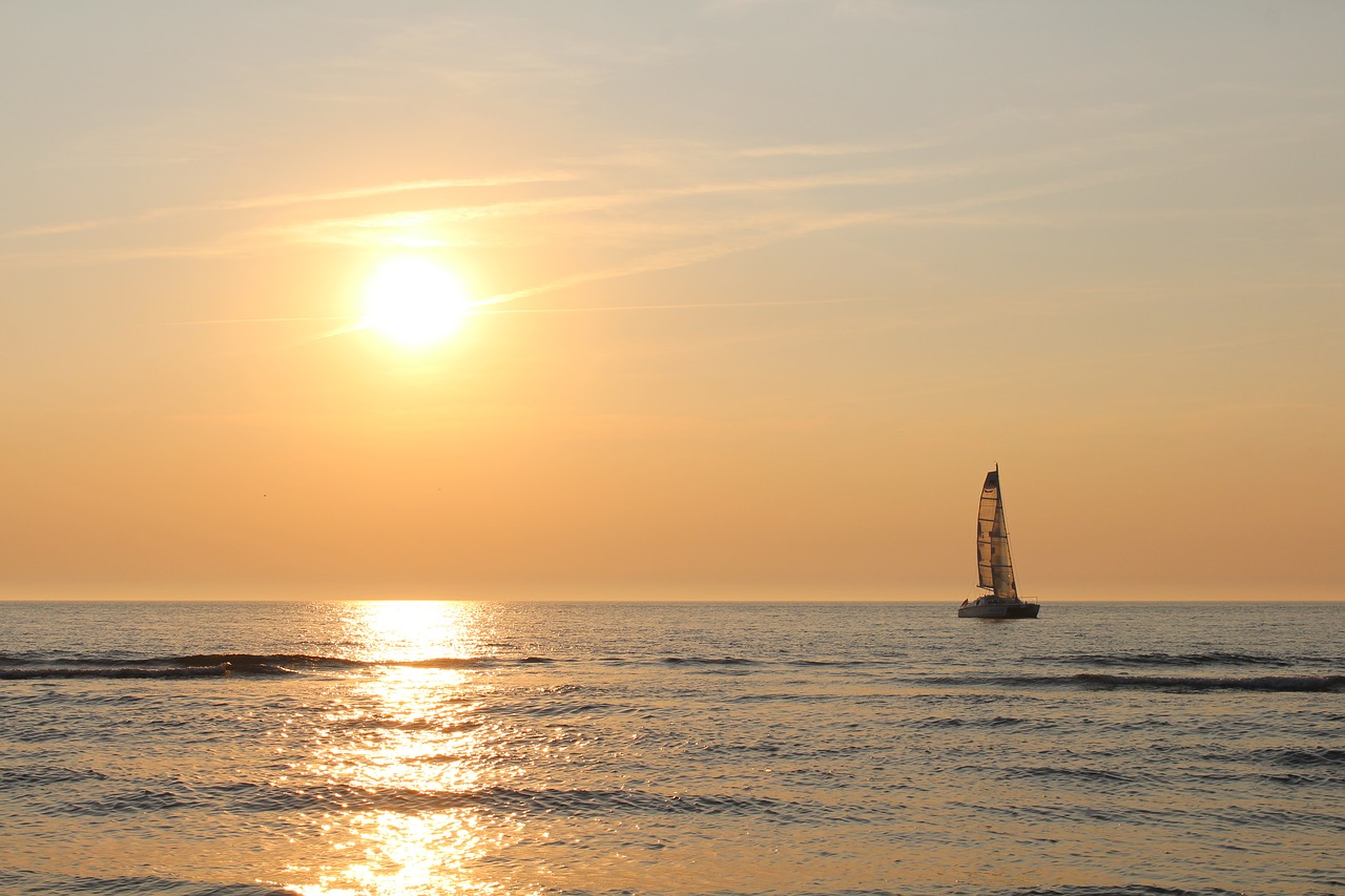 sunset  langeoog  north sea free photo