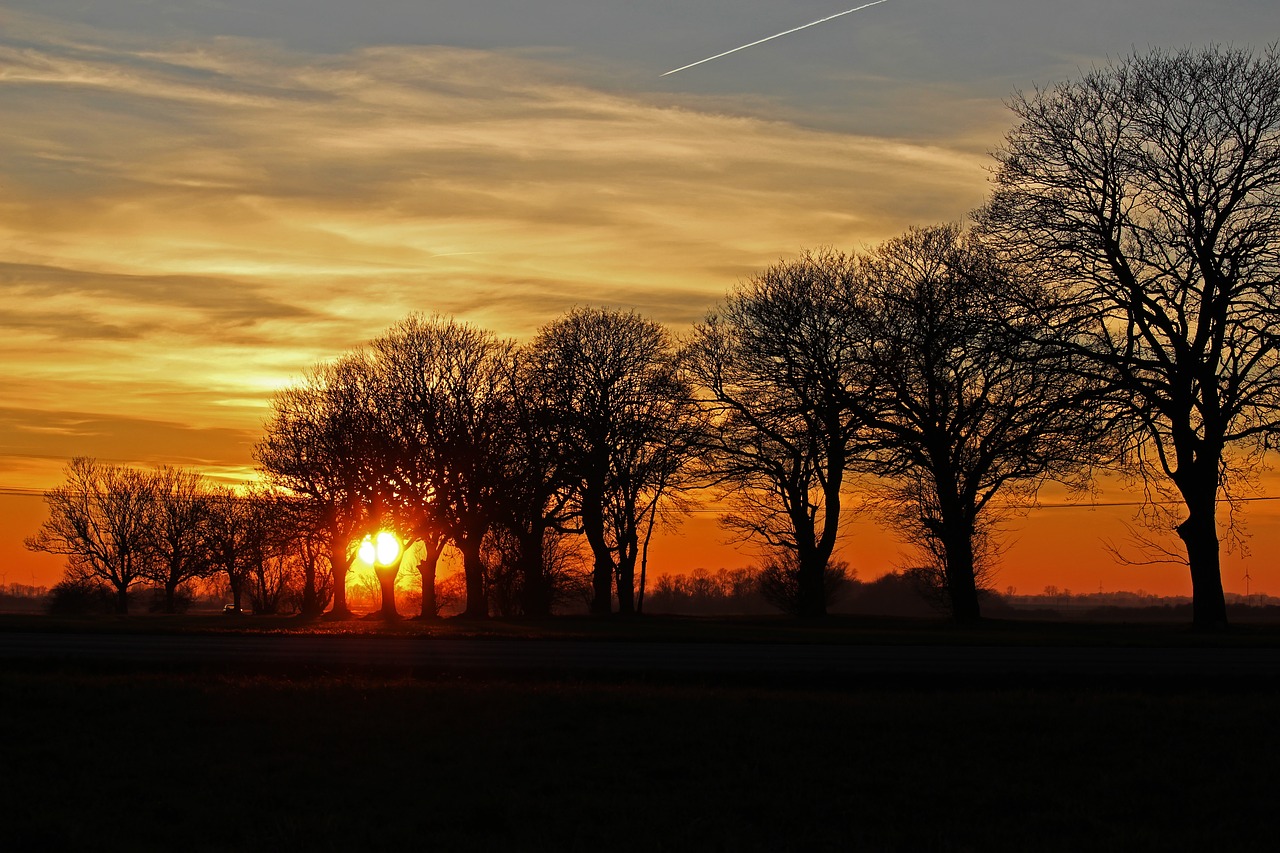 sunset  evening sky  abendstimmung free photo