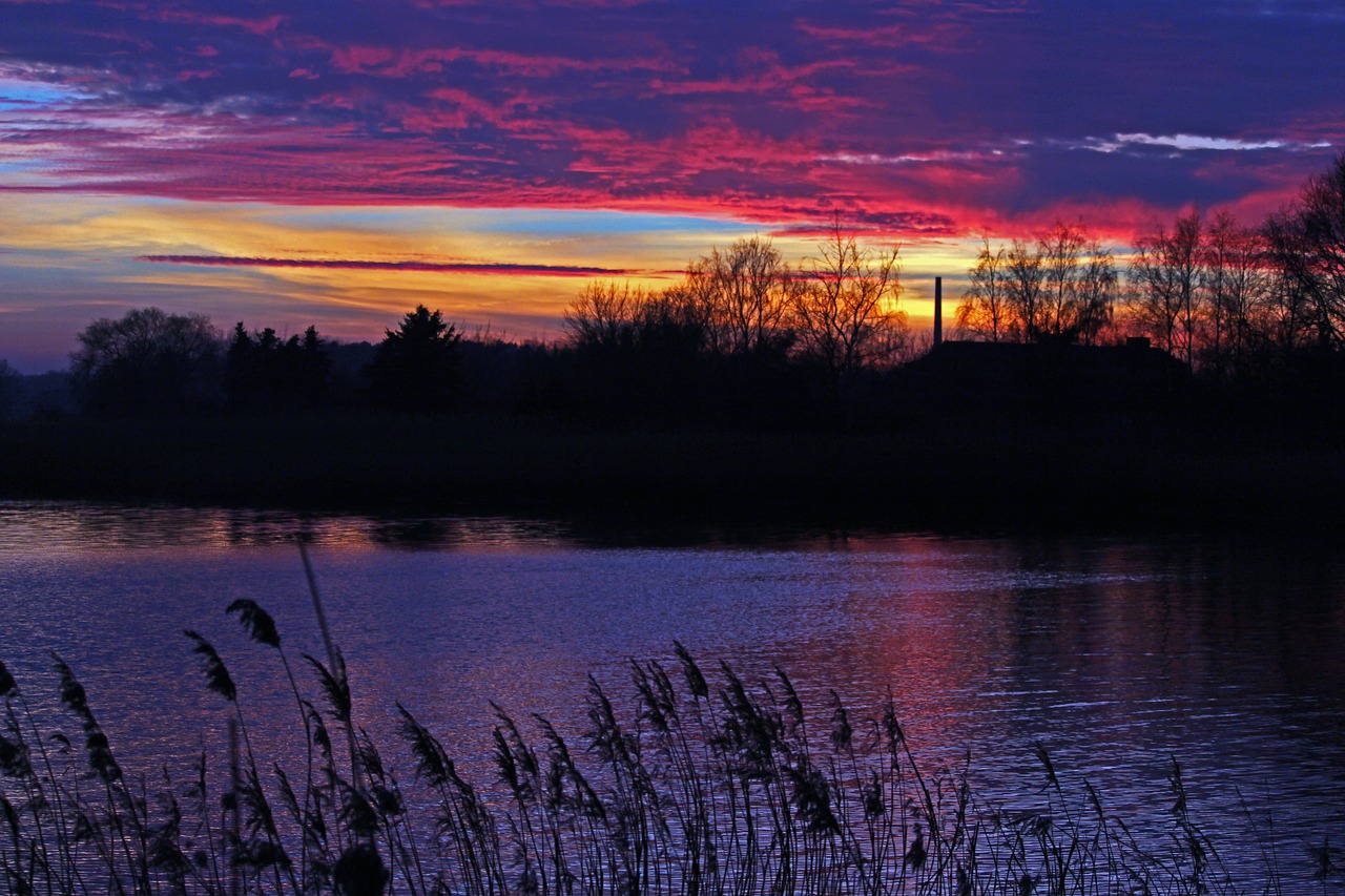 sunset  evening sky  abendstimmung free photo