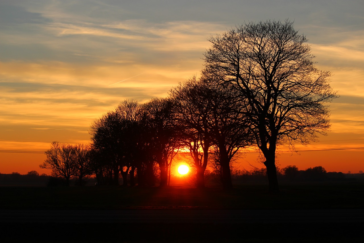 sunset  evening sky  abendstimmung free photo