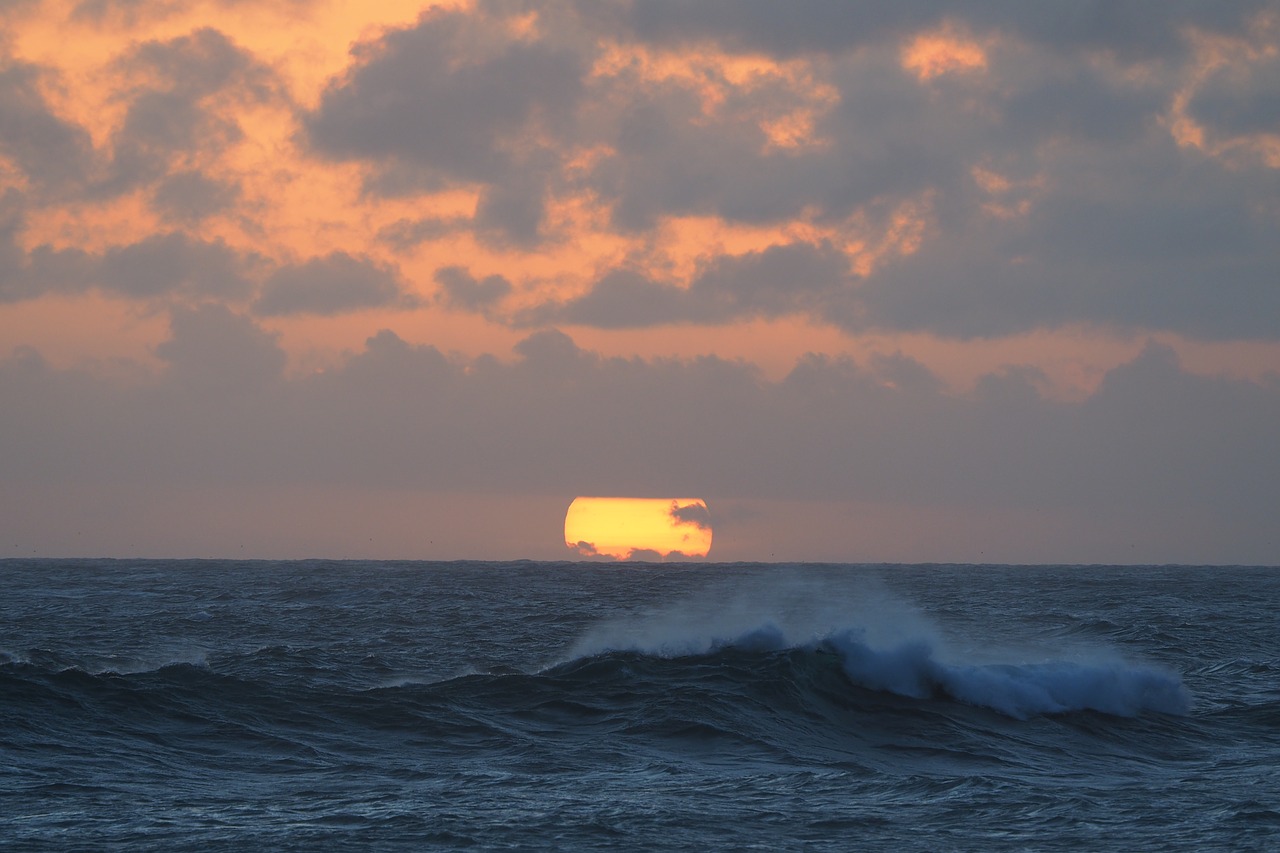sunset  sea  wave free photo