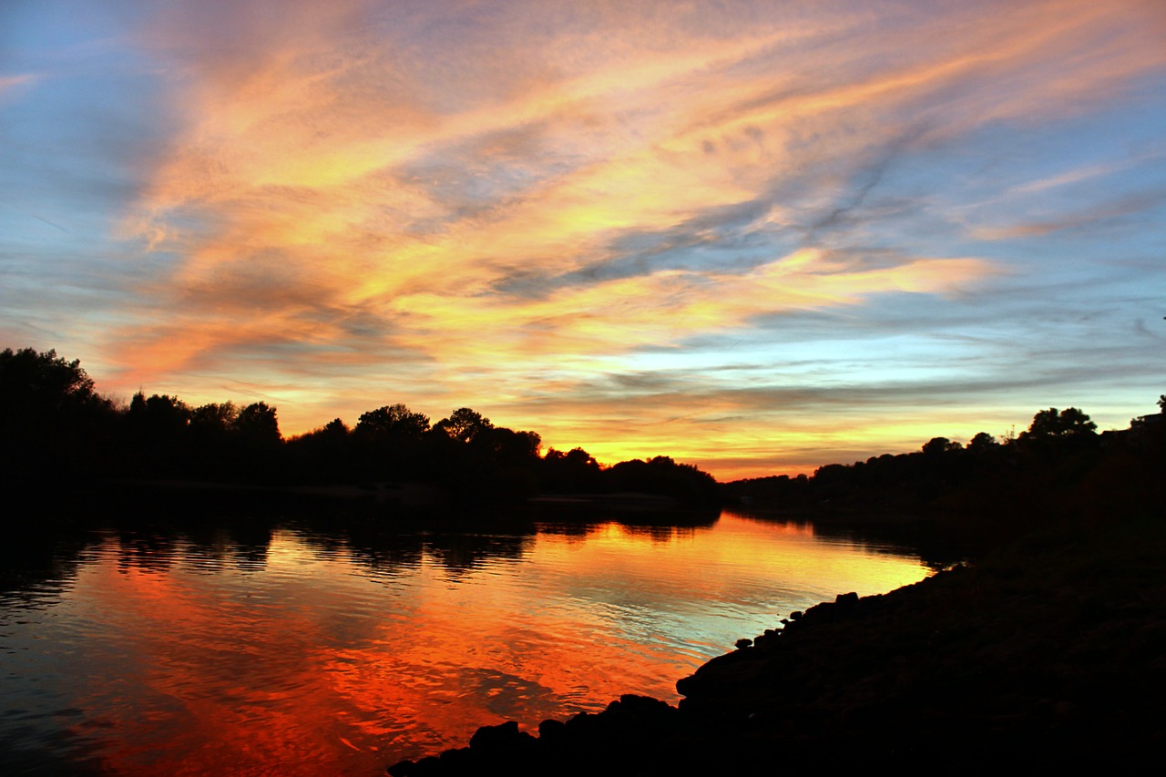 sunset  water  sky free photo