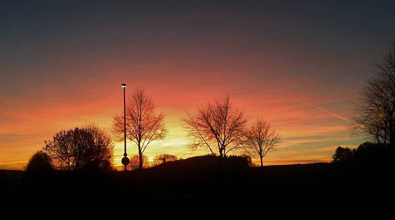 sunset afterglow evening sky free photo