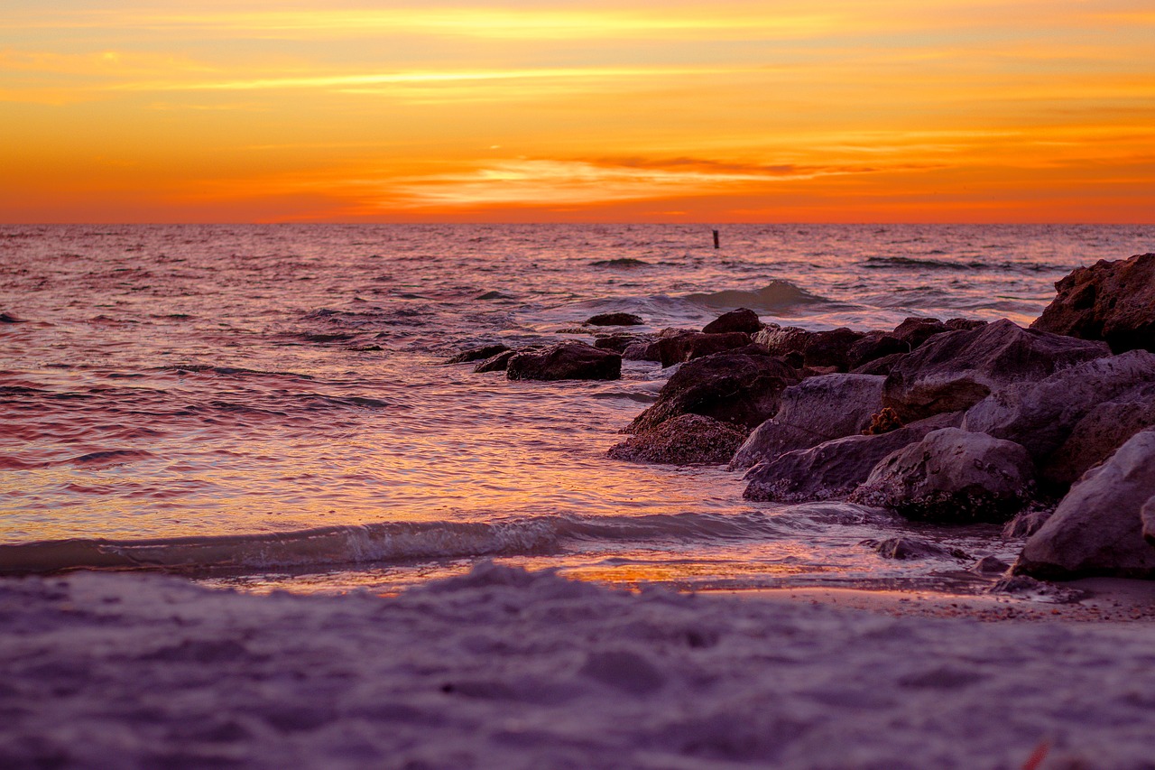 sunset  ocean  florida free photo