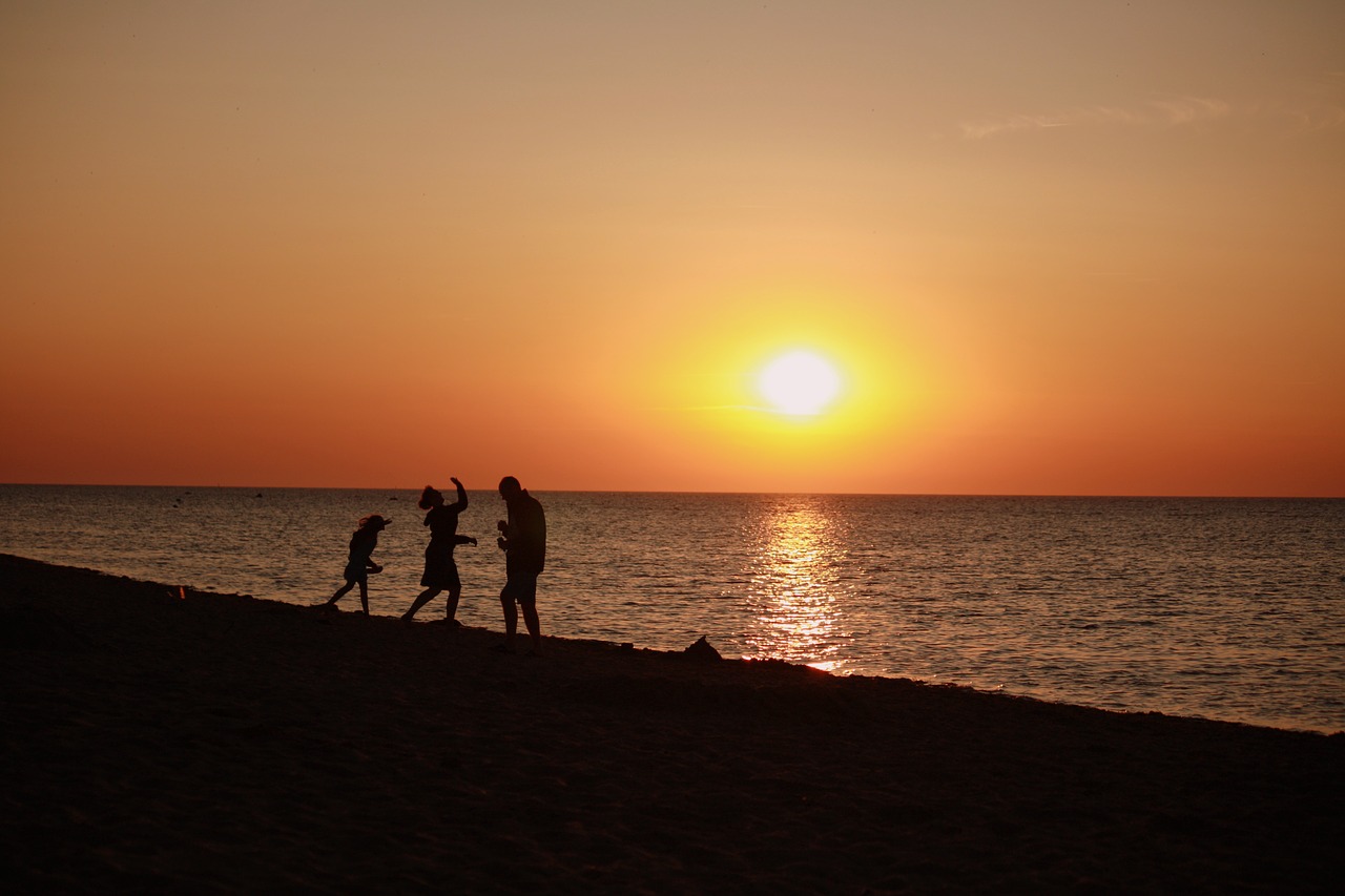 sunset  sea  baltic sea free photo