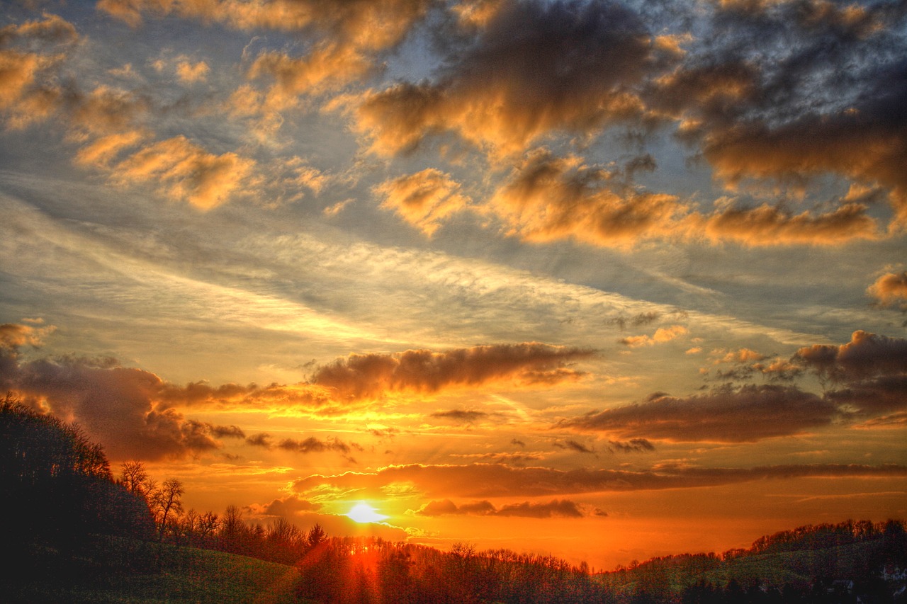 sunset  sky  clouds free photo