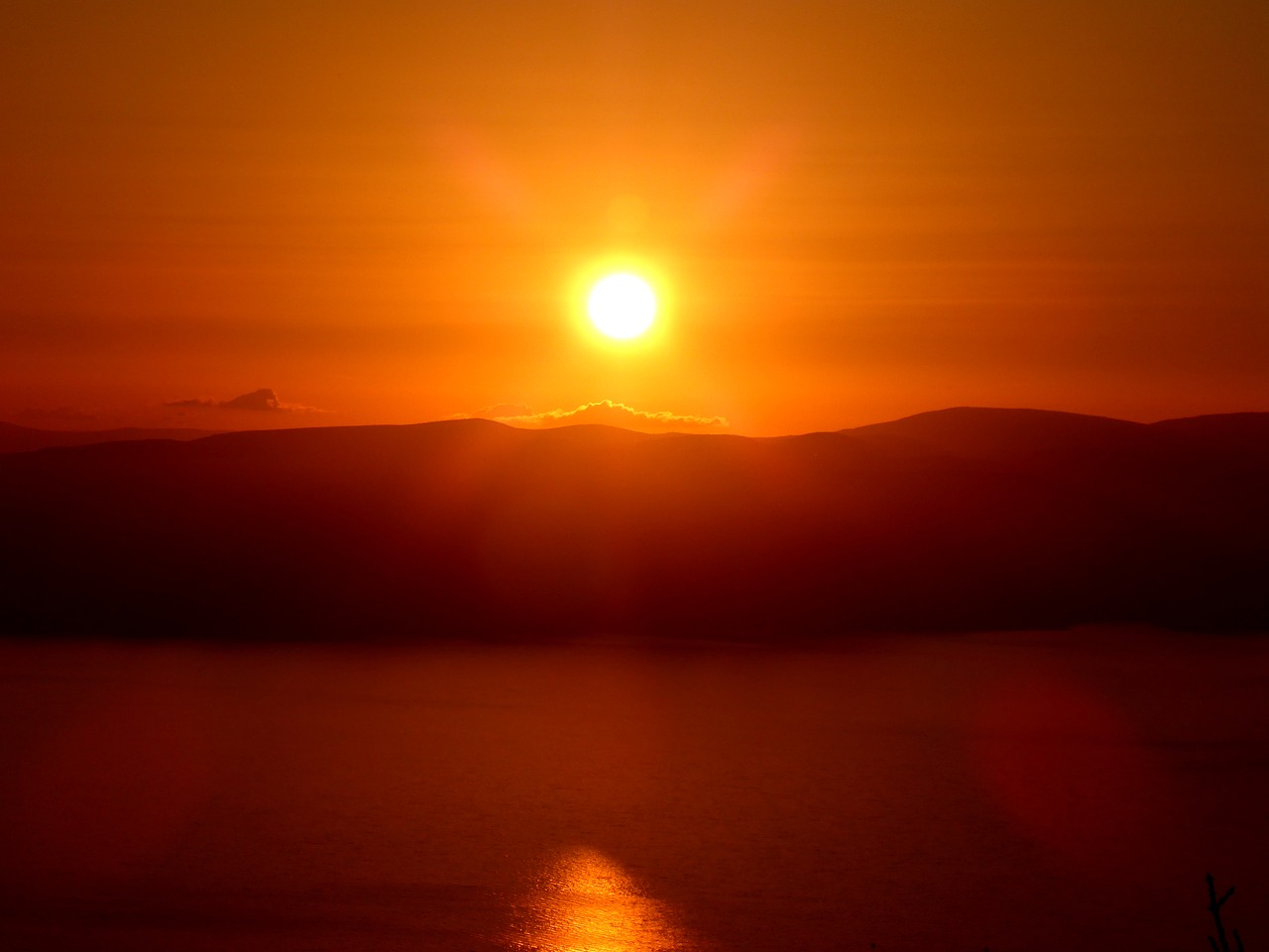 sunset  brac  biokovo free photo