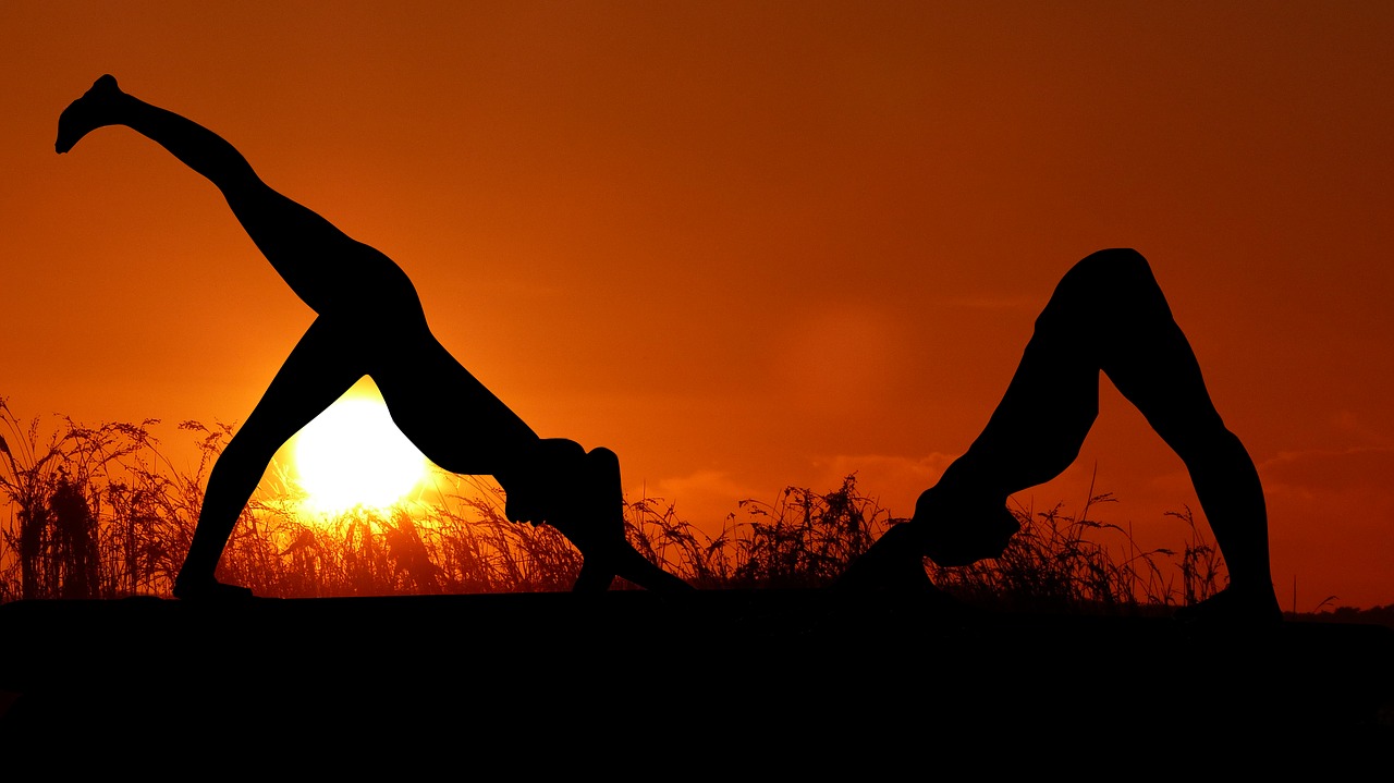 sunset  yoga  zen free photo