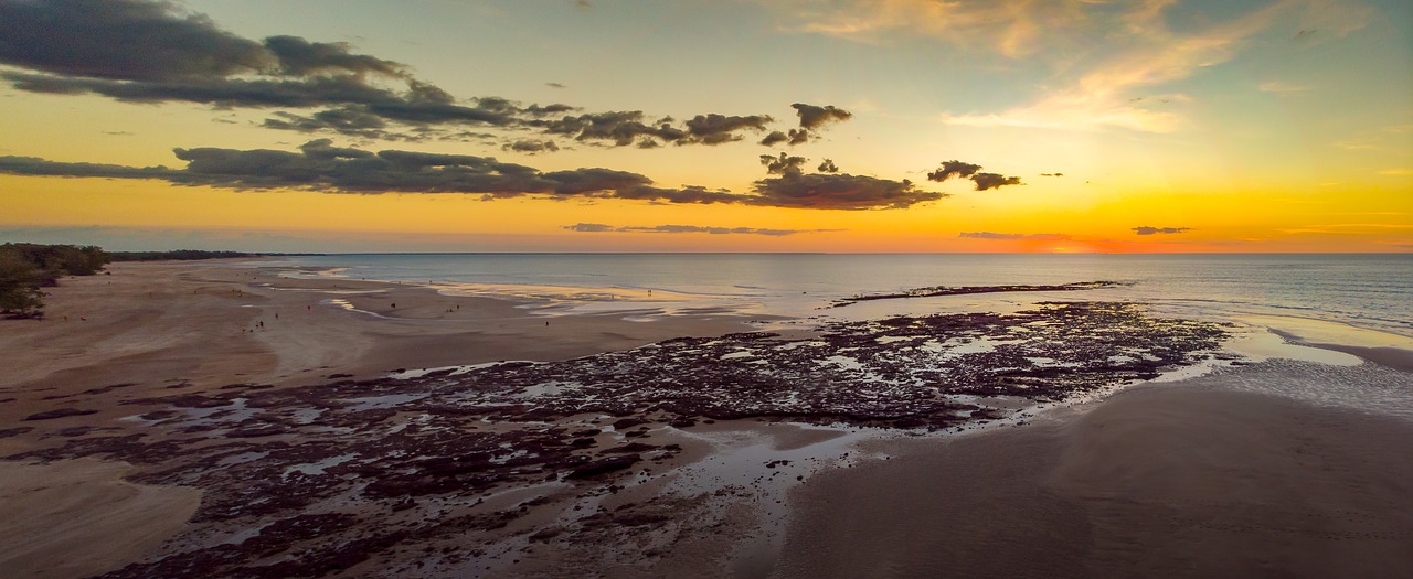 sunset  lee point beach  darwin free photo