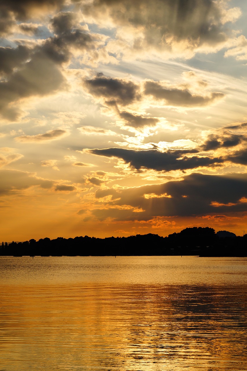 sunset  lake constance  lake free photo