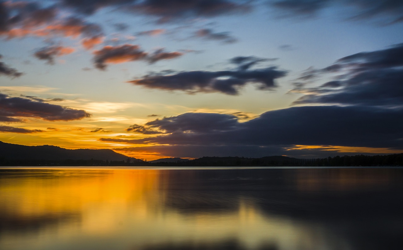 sunset  lake constance  lake free photo