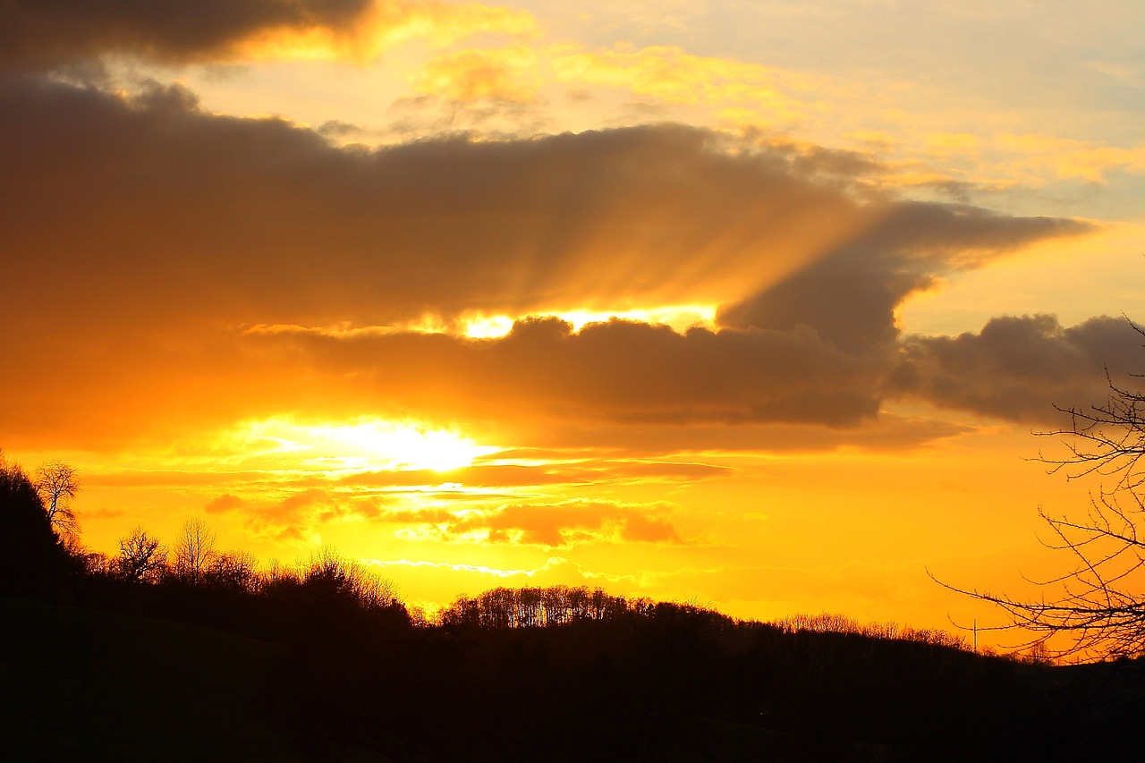 sunset  sky  clouds free photo