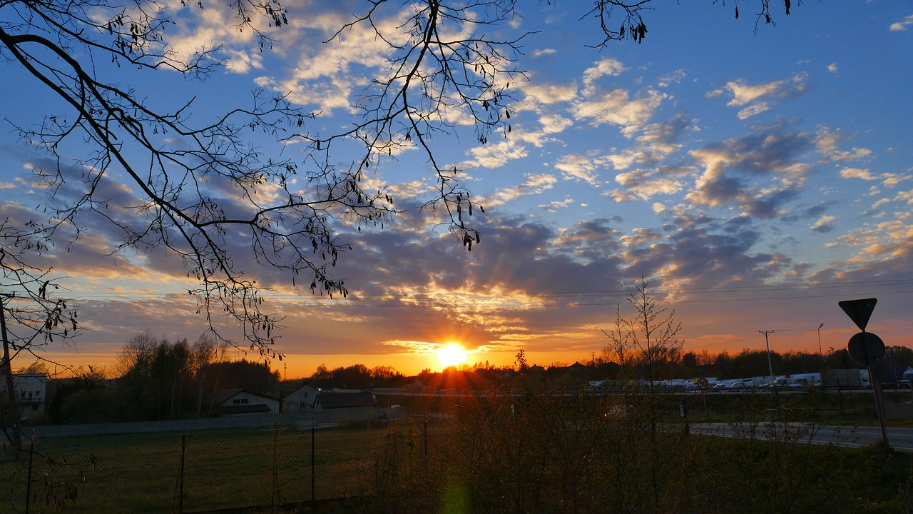 sunset  sky  clouds free photo