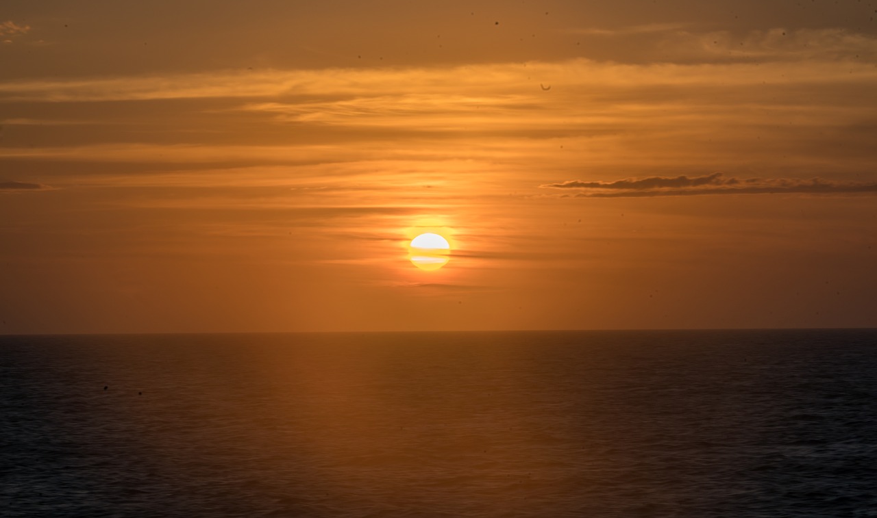 sunset  carribean  sea free photo