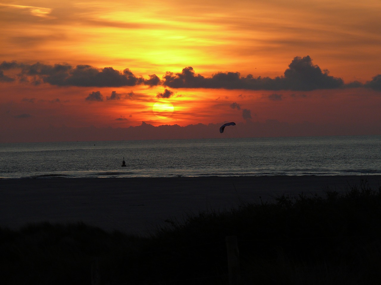 sunset  north sea  sea free photo