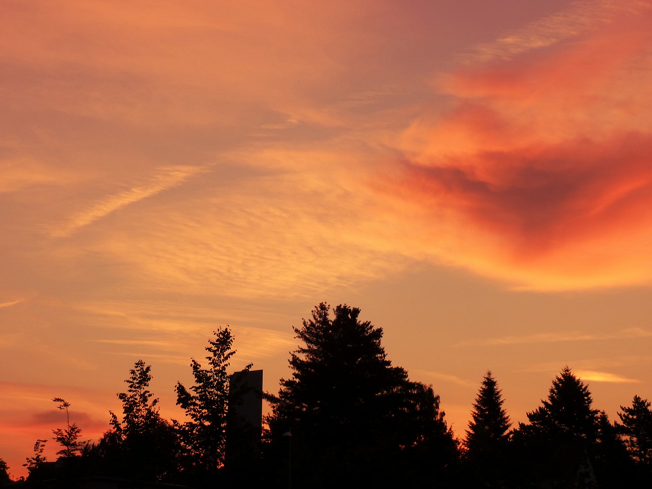 sunset sky clouds free photo