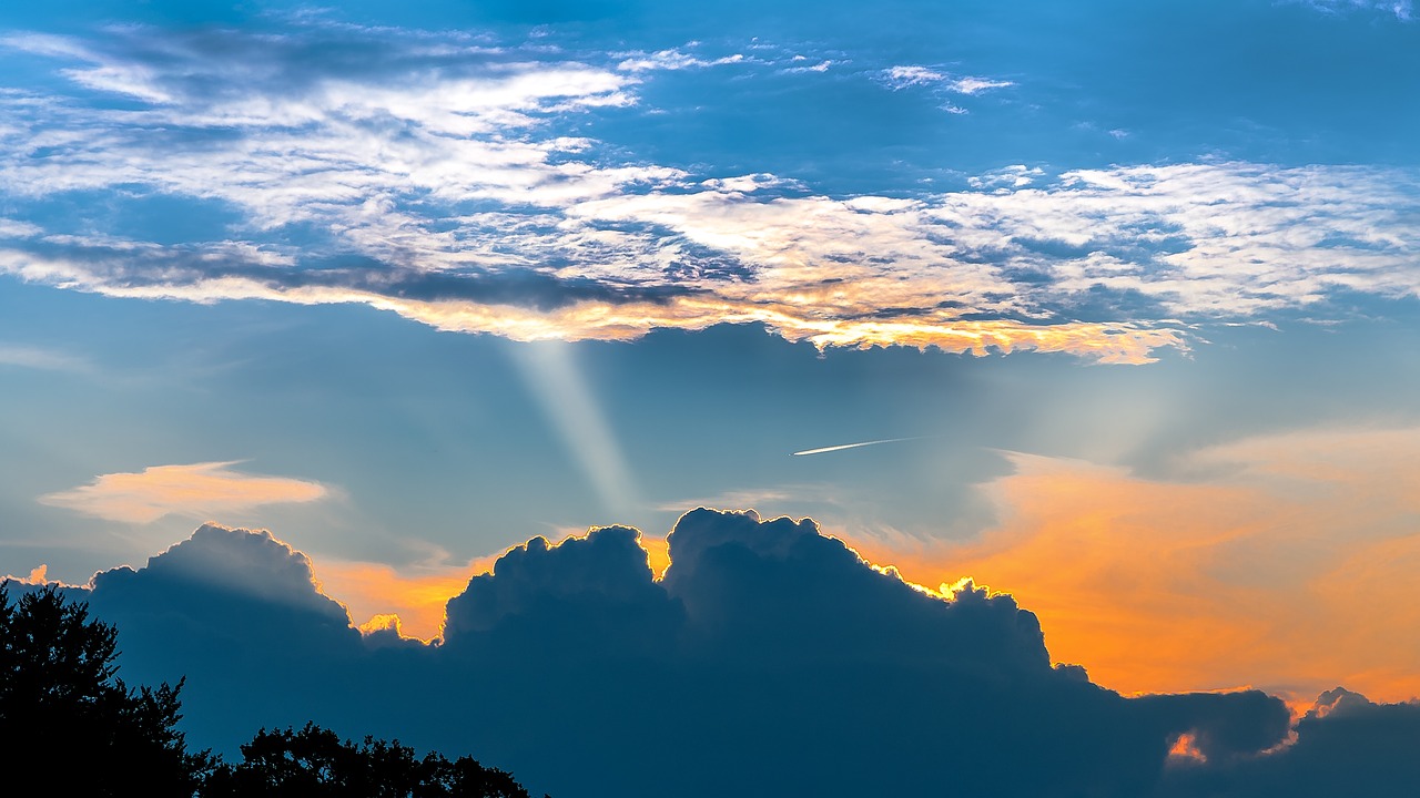 sunset  sky  clouds free photo