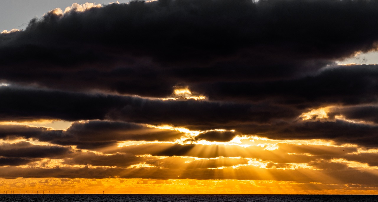 sunset  sea  clouds free photo
