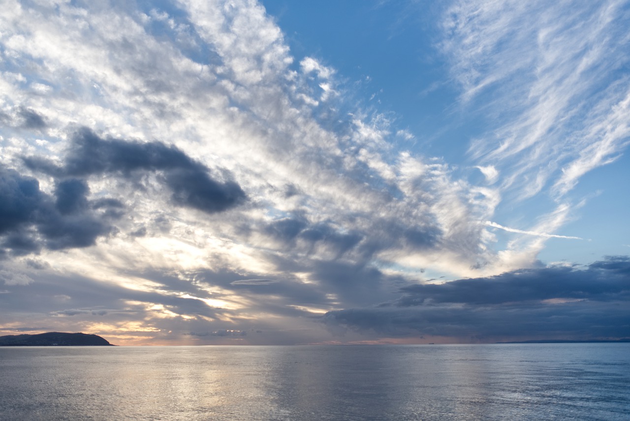 sunset  dramatic sky  sunset reflection free photo