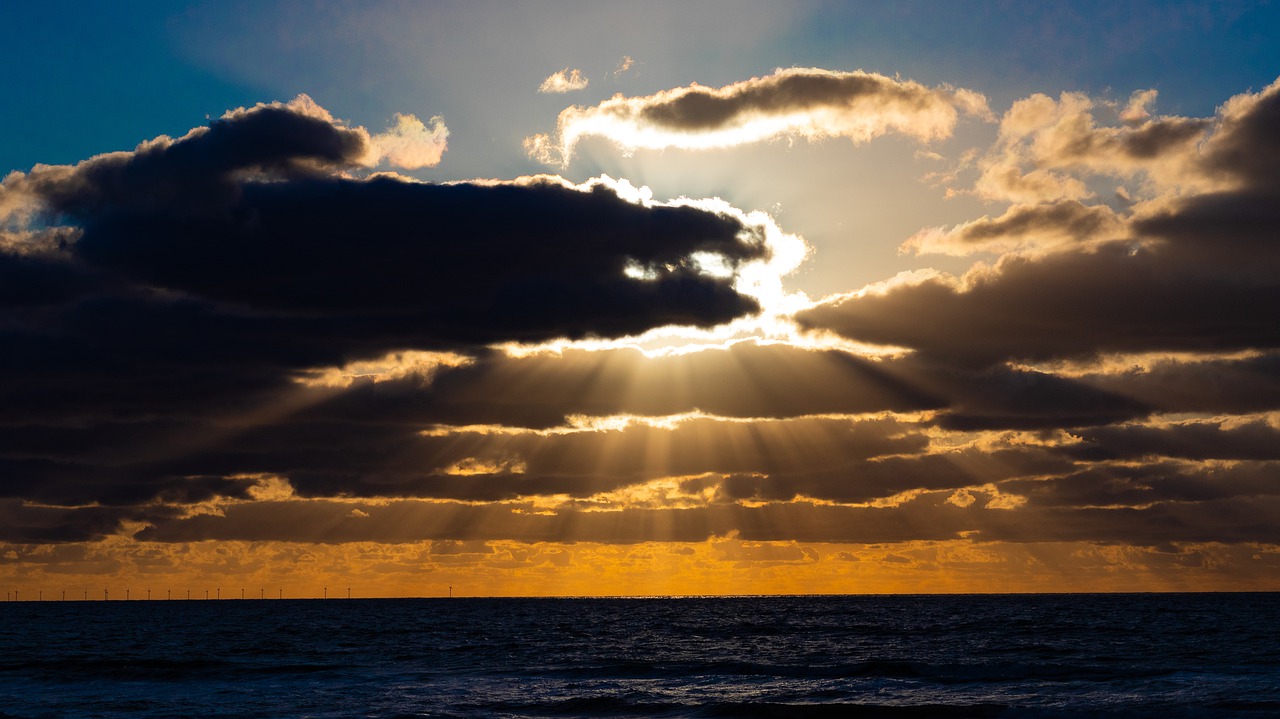 sunset  sea  clouds free photo