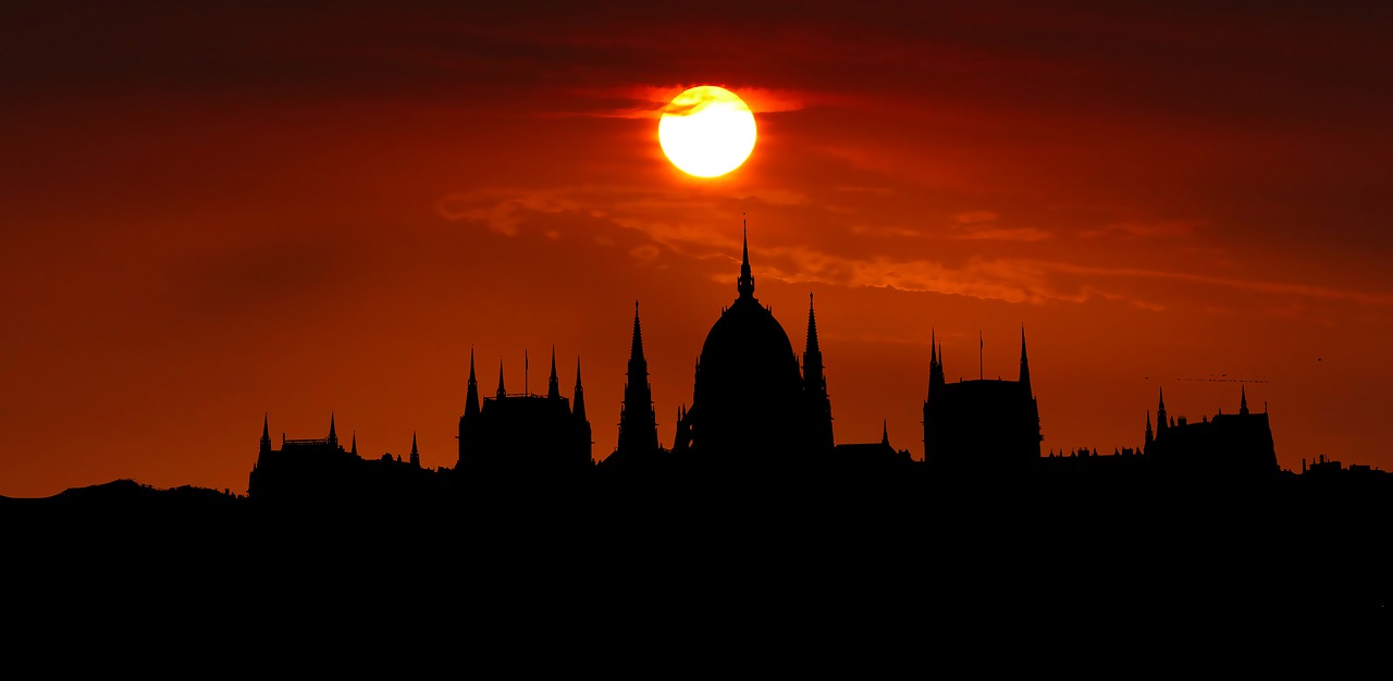 sunset  architecture  budapest free photo