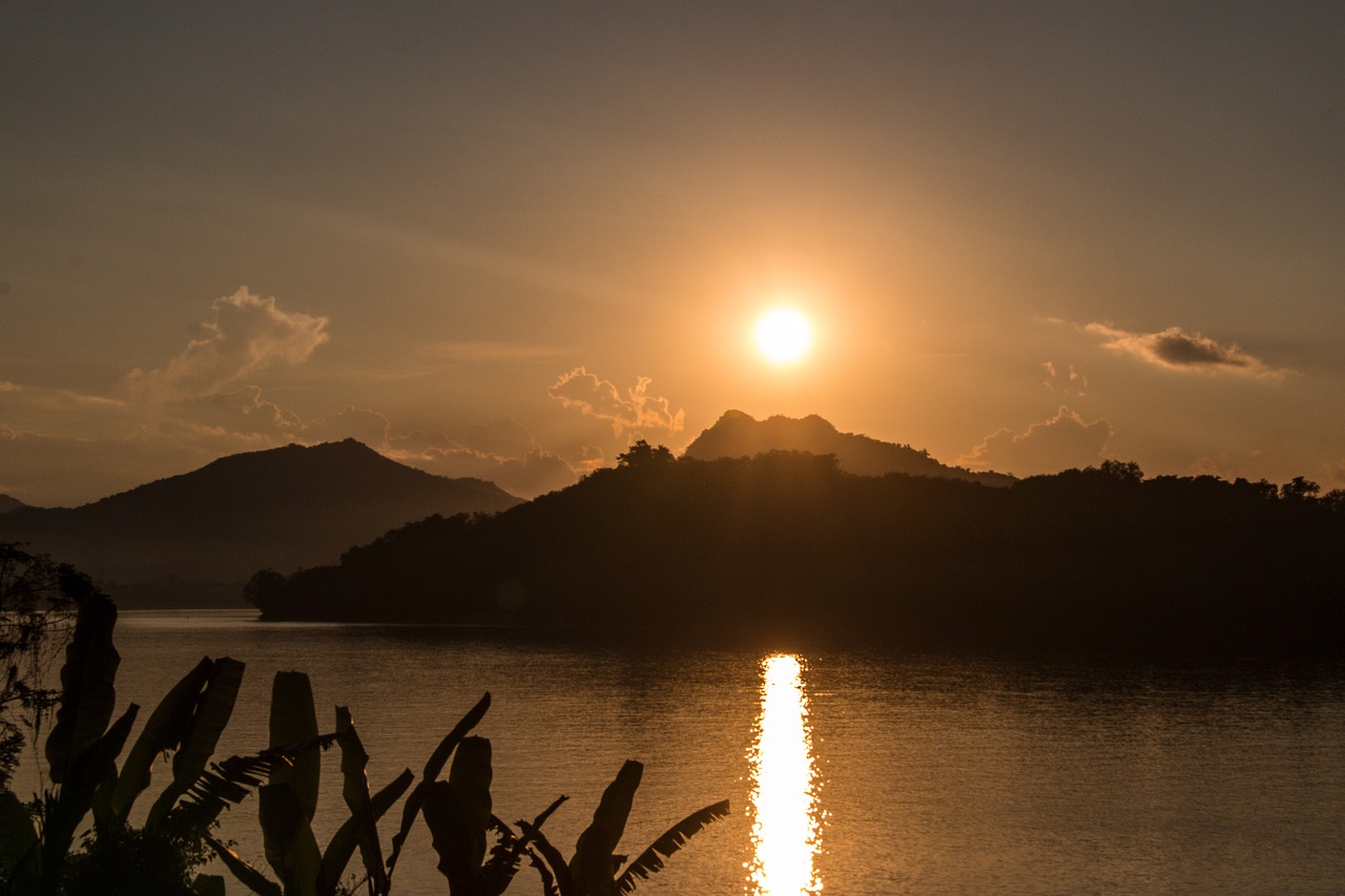 sunset  evening  laos free photo