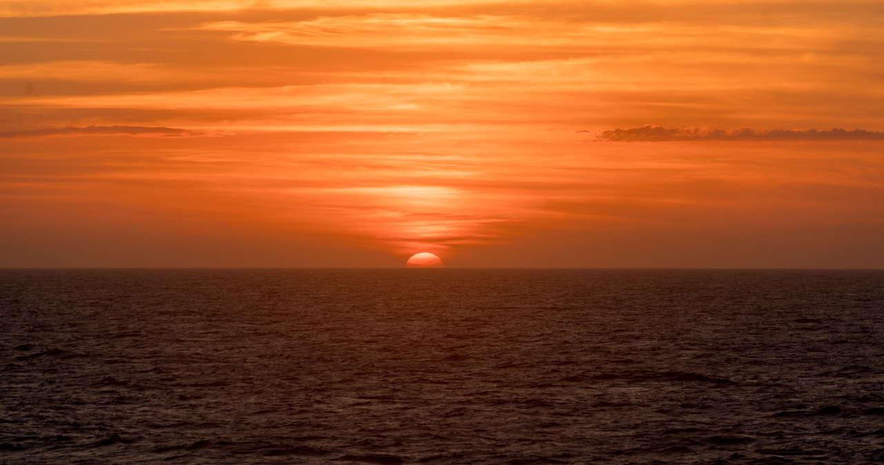 sunset  caribbean  sea free photo