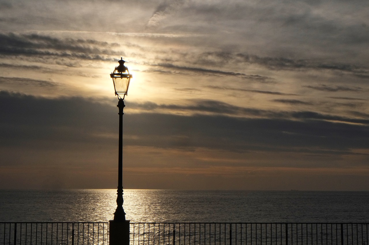 sunset  sea  clouds free photo