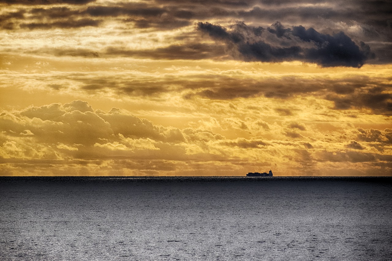 sunset  sea  clouds free photo