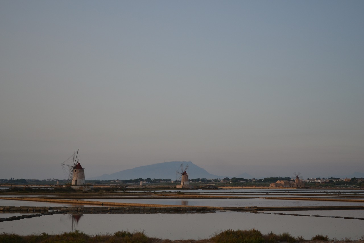 sunset evening mill free photo