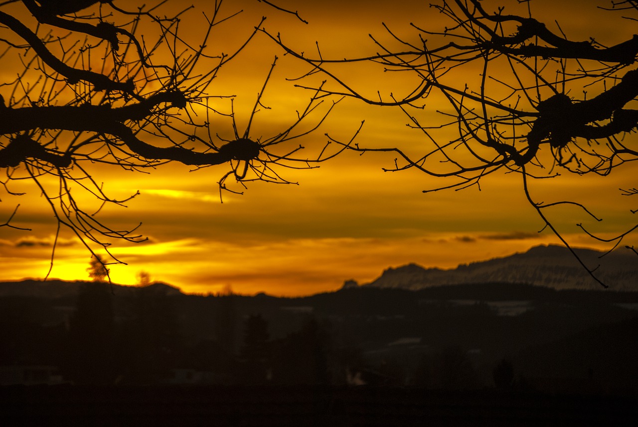sunset  valley  emmental free photo