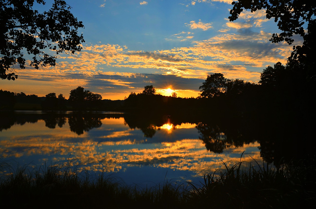 sunset afterglow abendstimmung free photo