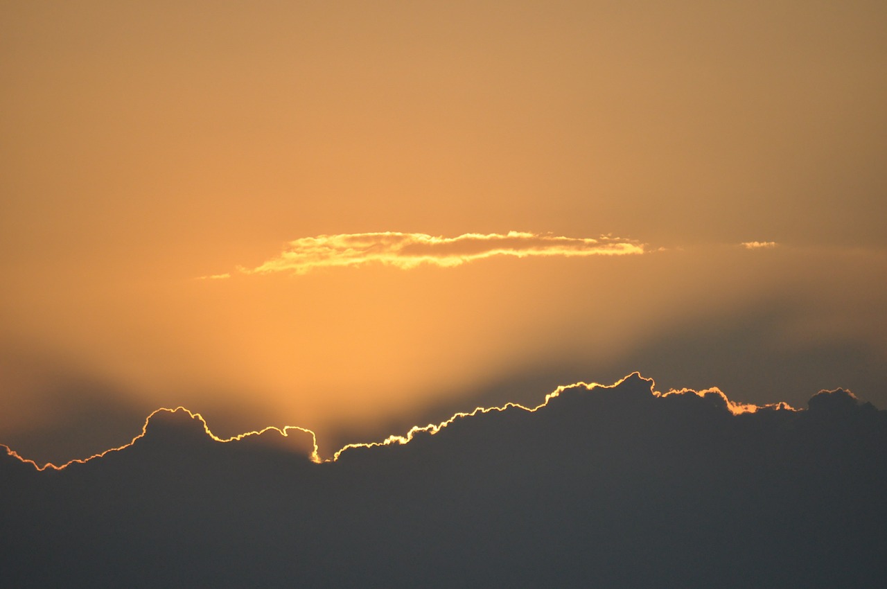 sunset sky clouds free photo