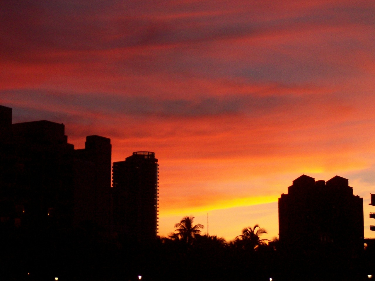 sunset red sky free photo