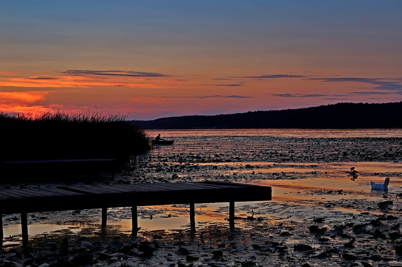 sunset  the pier  sky free photo