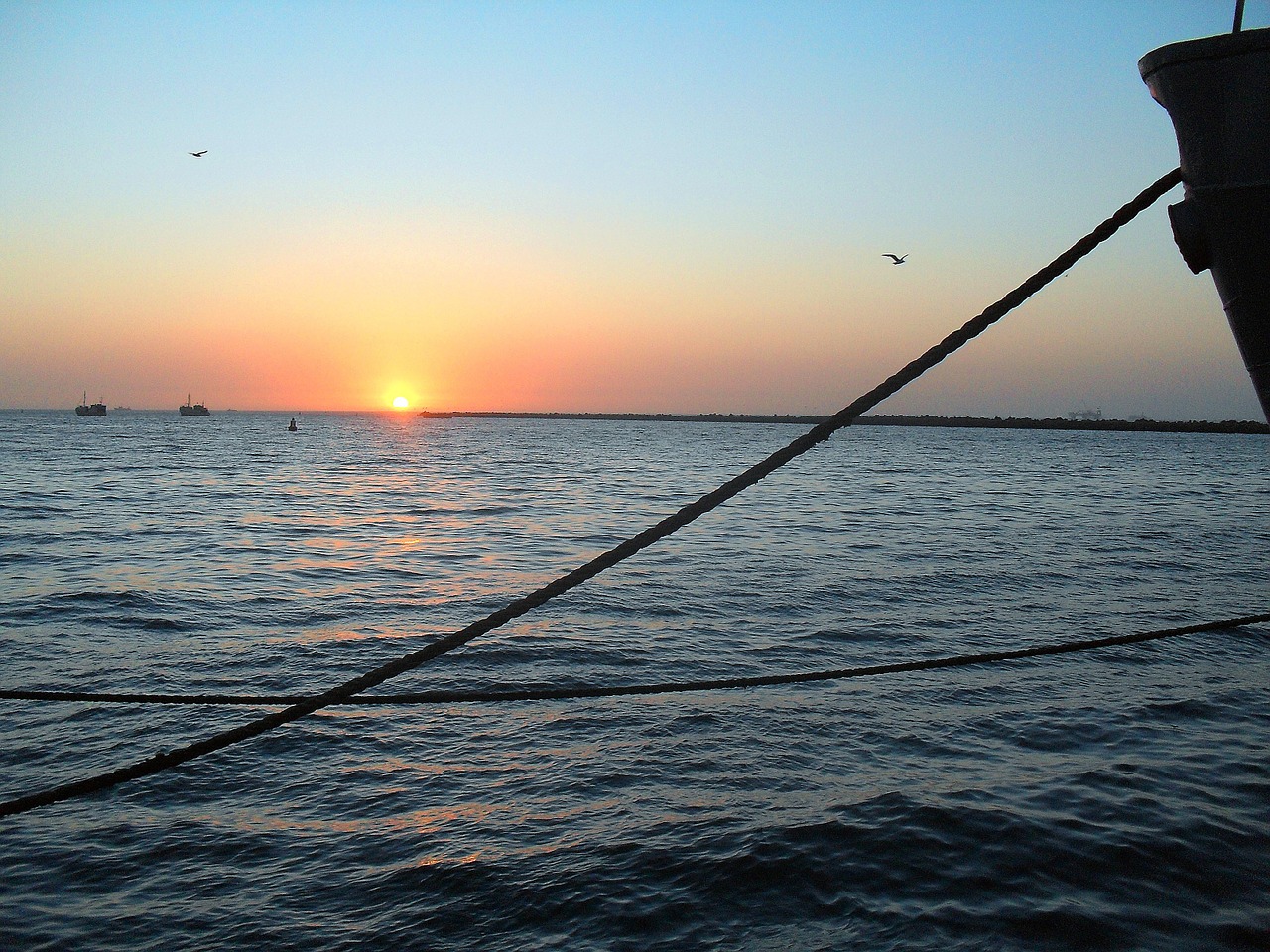 sunset walvis bay bay free photo