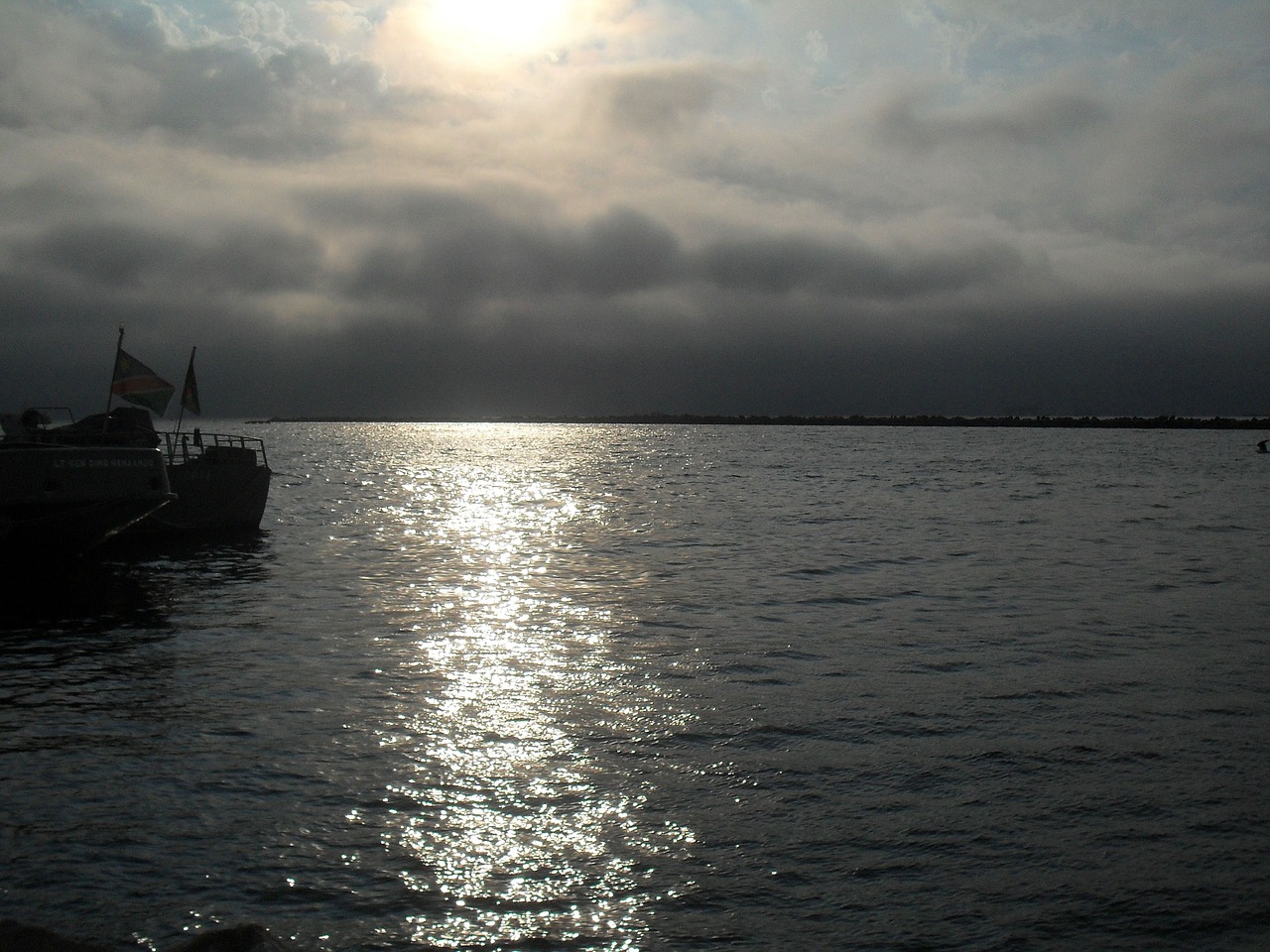 sunset walvis bay bay free photo