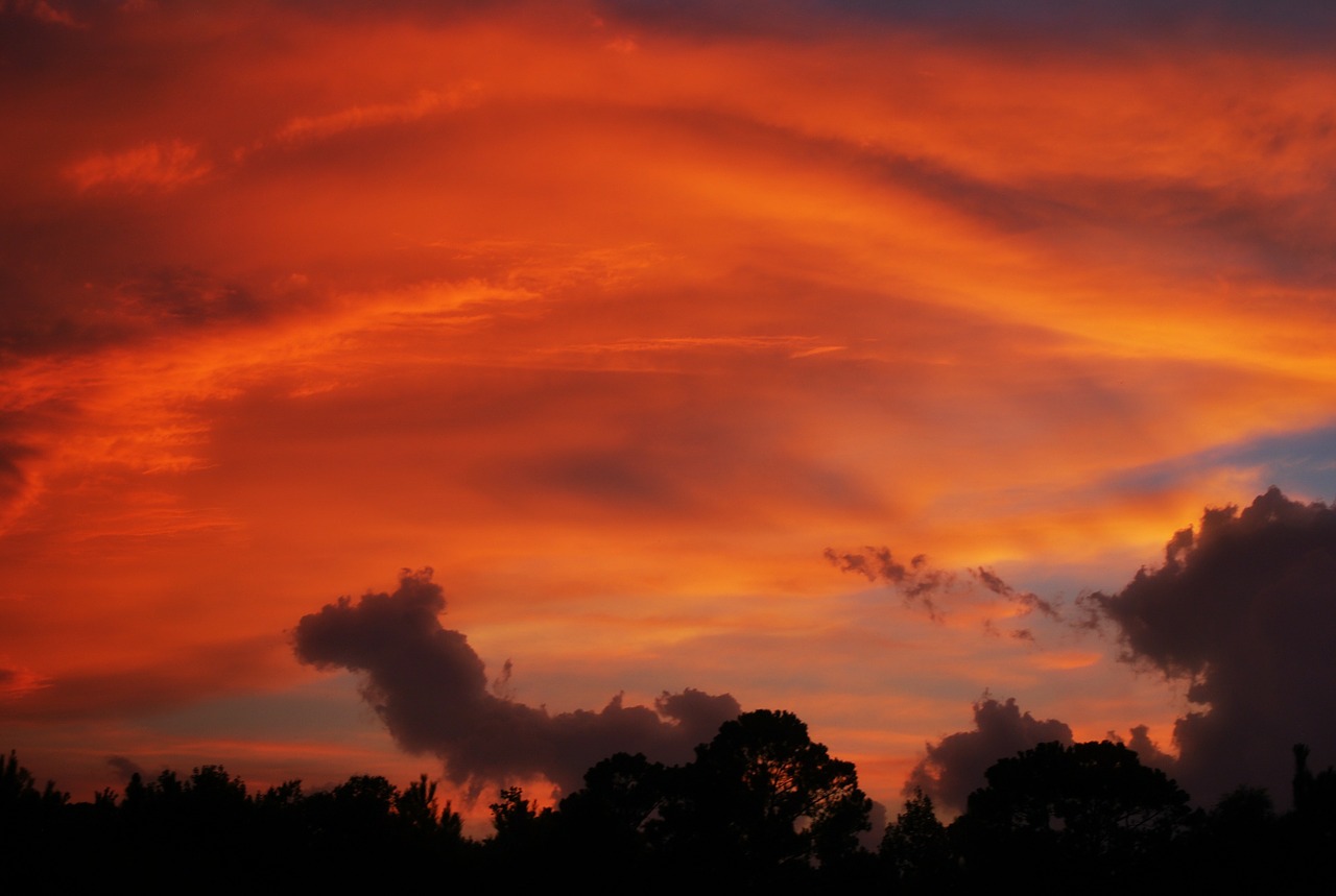 sunset sky orange free photo