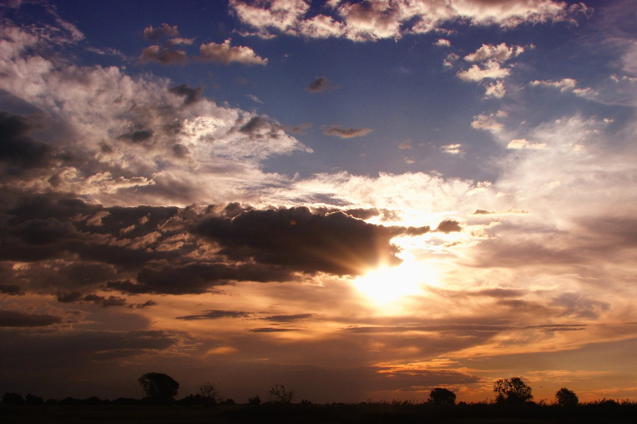 sunset sky clouds free photo