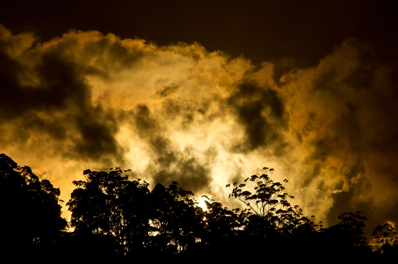 sunset sky clouds free photo