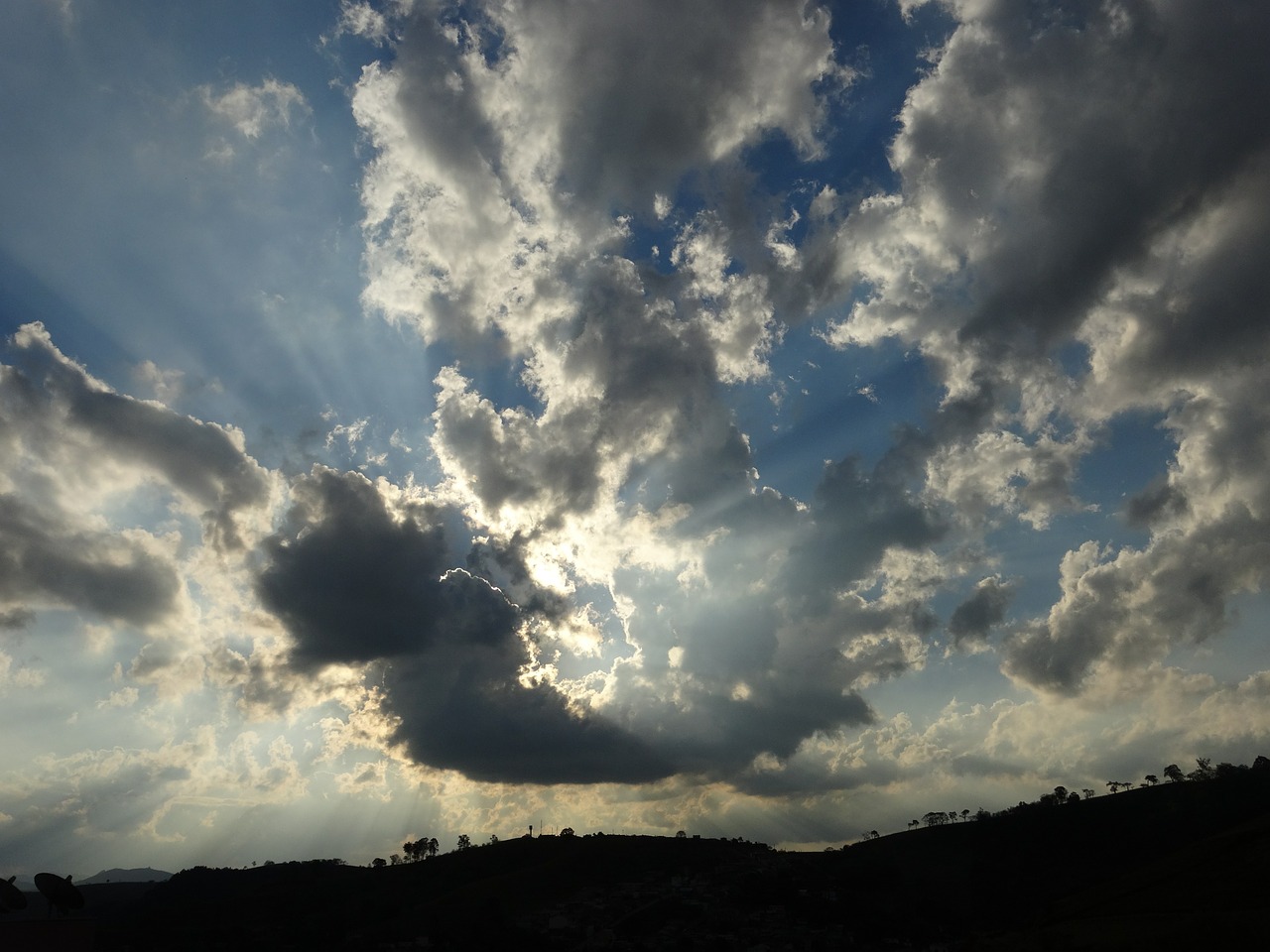 sunset eventide clouds free photo