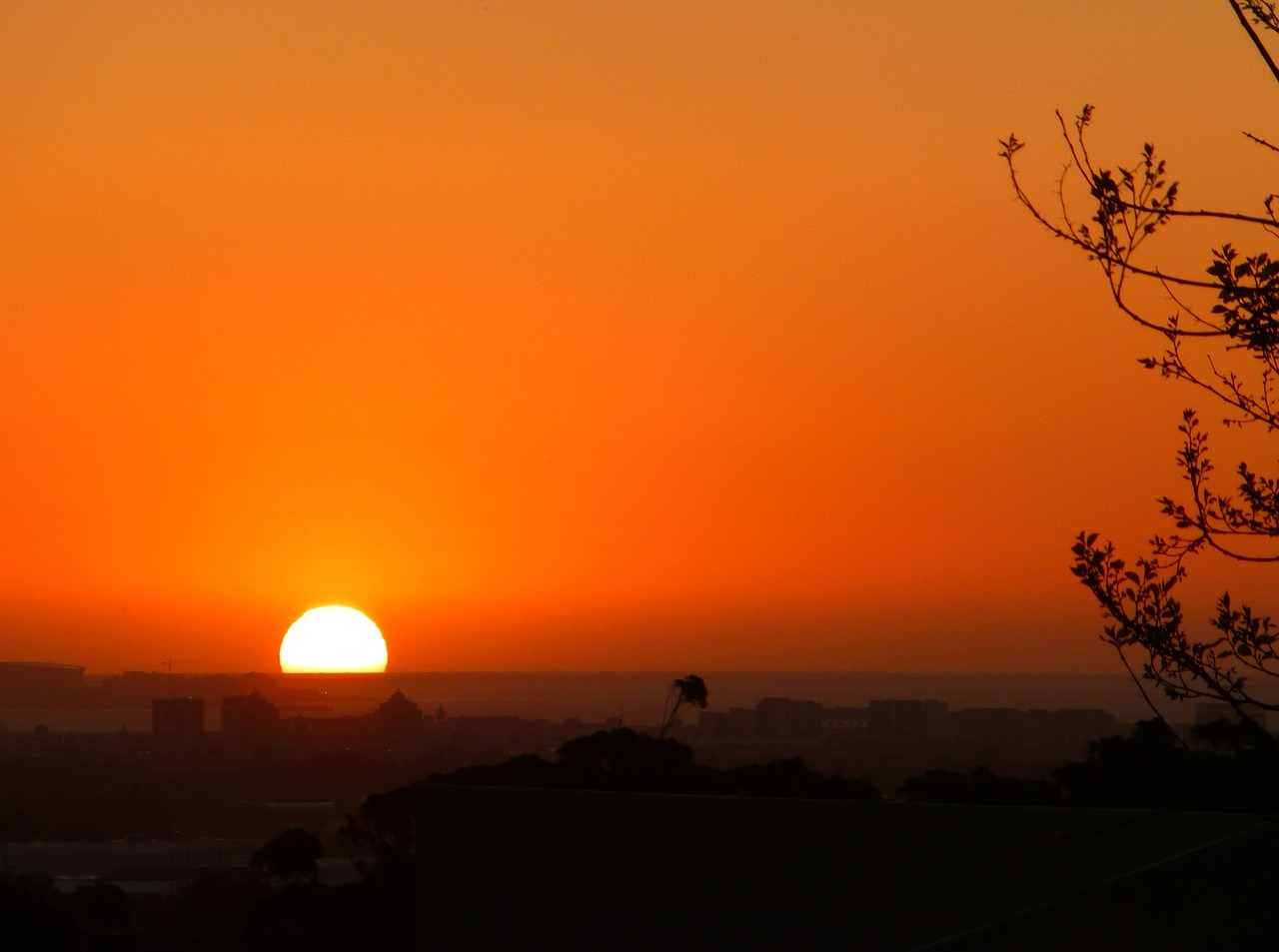 sunset farbenspiel sonnenkugel free photo