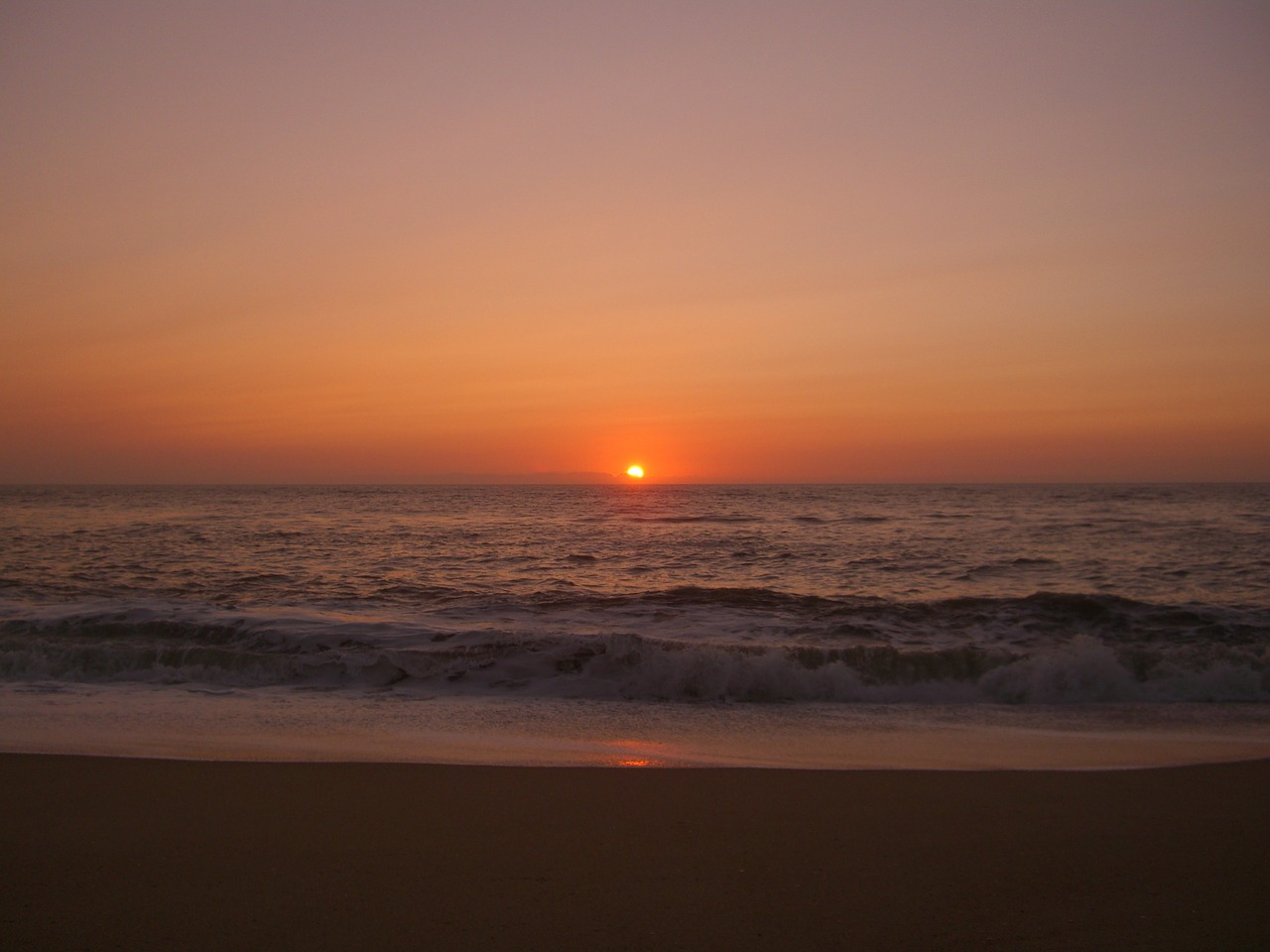 sunset sea beach free photo