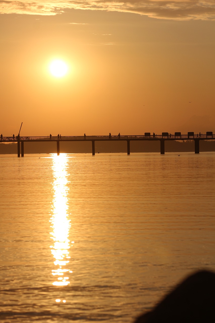 sunset beach baltic sea free photo