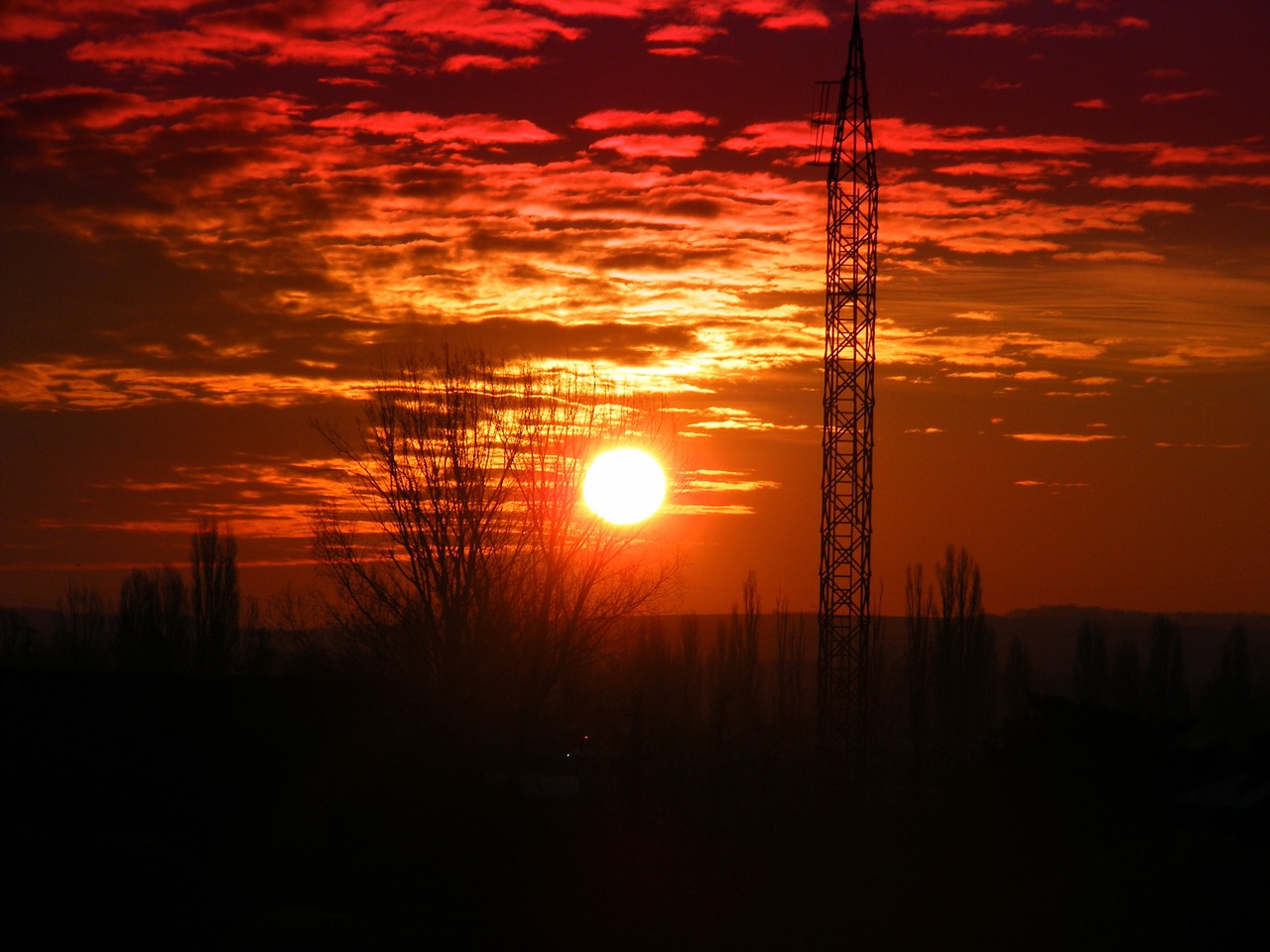 sunset sky sun free photo