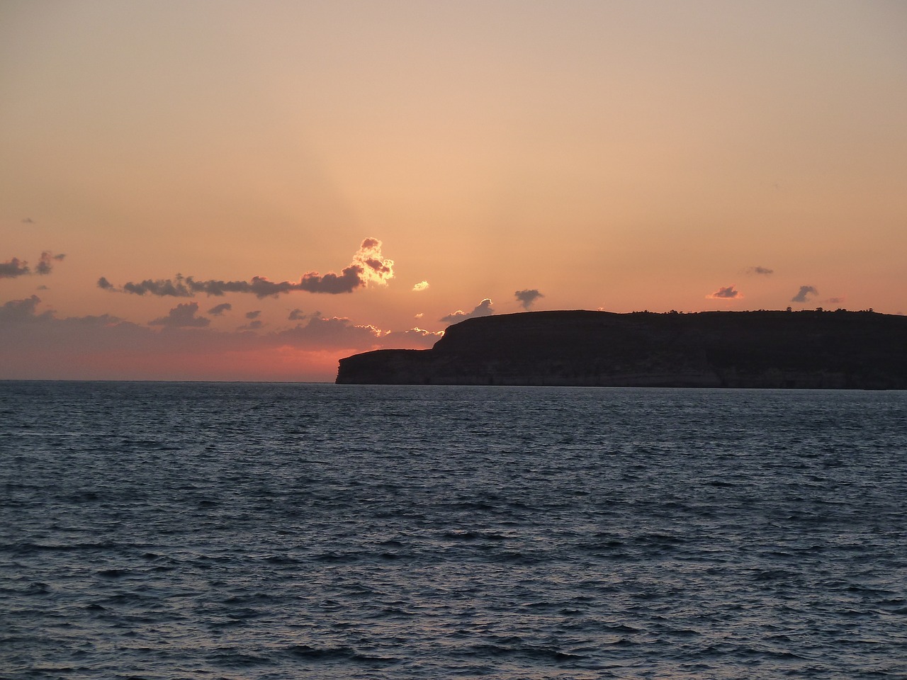 sunset malta travel free photo