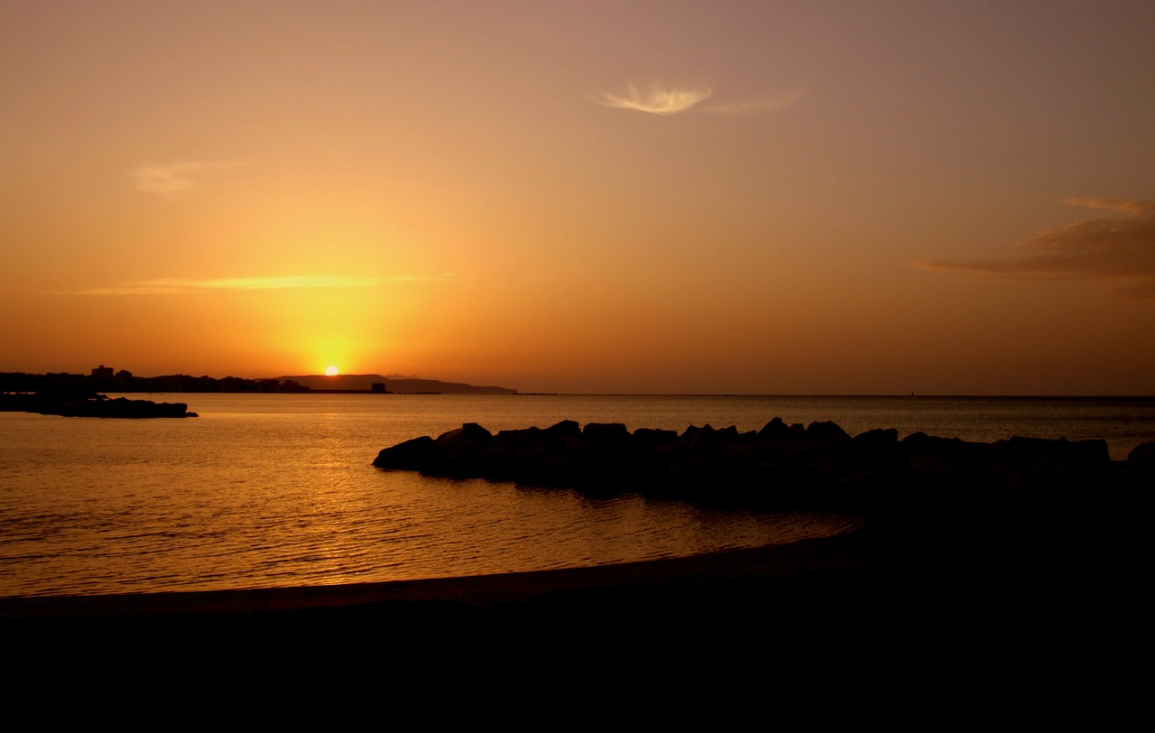 sunset trapani sicily free photo