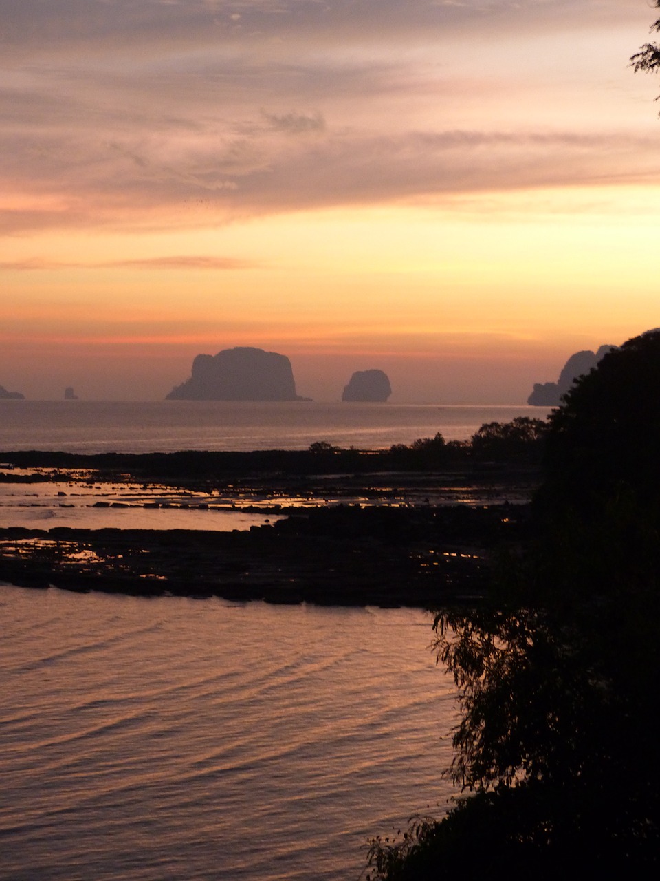 sunset krabi thailand free photo