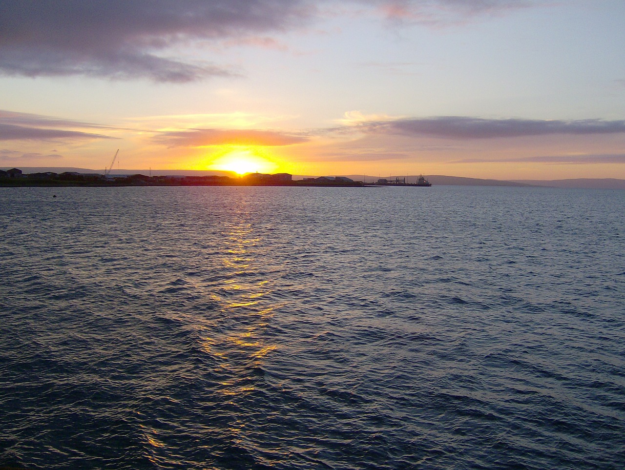 sunset orkney scotland free photo