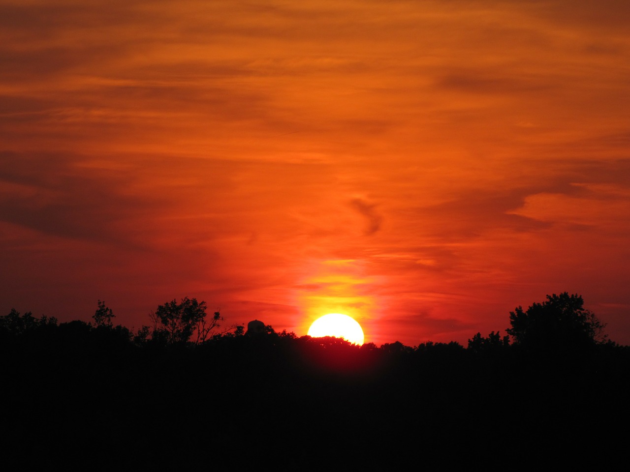 sunset sky orange free photo